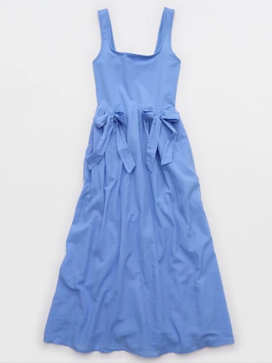 aerie Dresses & Skirts - American eagle  Aerie At The Barre Bow Dress in the shade "Dream Blue L NWT